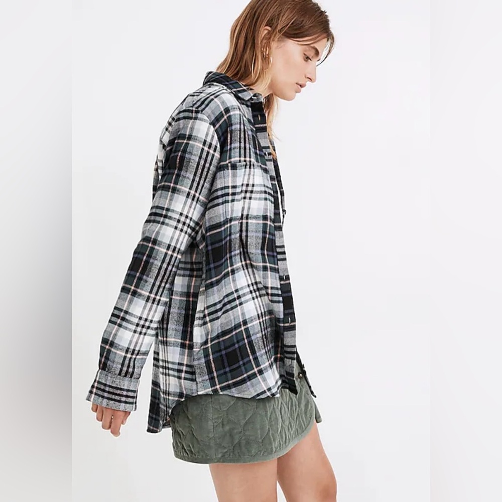 Madewell Flannel Sunday Shirt in Cronston Plaid